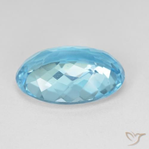 Topazio Blu svizzero naturale da 10.59 ct, Ovale, VVS
