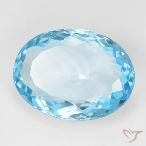 Topazio Blu svizzero naturale da 15.69 ct, Ovale, VVS