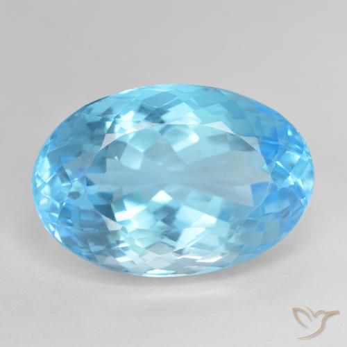 Topazio Blu svizzero naturale da 25.28 ct, Ovale, VVS