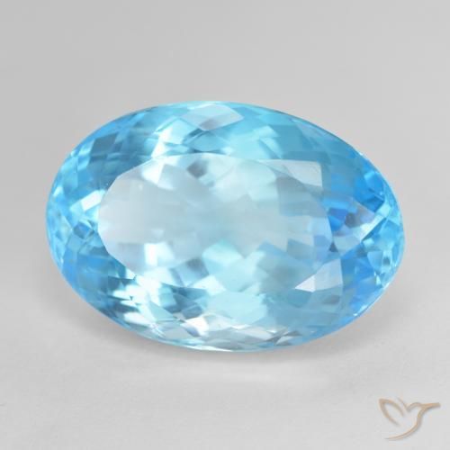 Topazio Blu svizzero naturale da 25.28 ct, Ovale, VVS