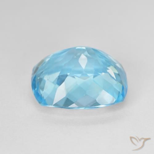 Topazio Blu svizzero naturale da 13.02 ct, Cuscino, VVS-VS