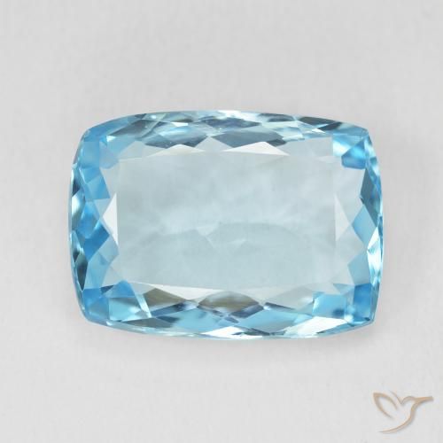 Topazio Blu svizzero naturale da 9.61 ct, Cuscino, VVS