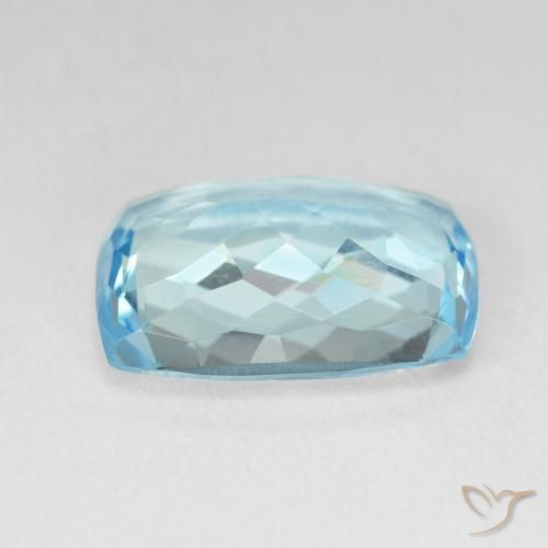 Topazio Blu svizzero naturale da 9.61 ct, Cuscino, VVS