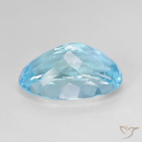 Topazio Celeste naturale da 13.40 ct, Ovale, VS