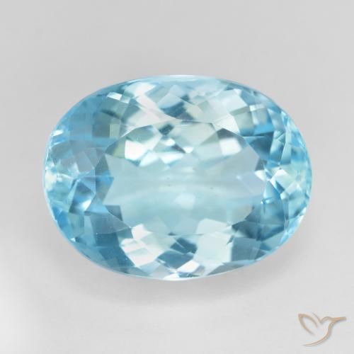 16.94ct Naturale Celeste Topazio, Ovale, VS