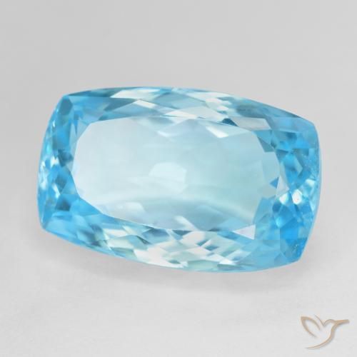 Topazio Blu svizzero naturale da 16.97 ct, Cuscino, VVS-VS