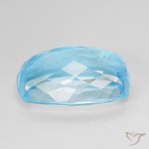 Topazio Blu svizzero naturale da 16.97 ct, Cuscino, VVS-VS