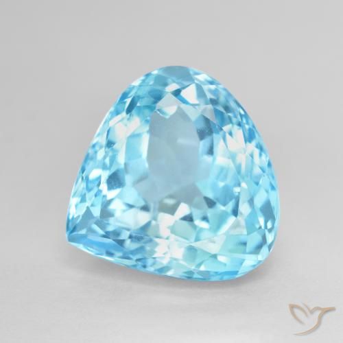 Topazio Blu svizzero naturale da 12.90 ct, Forma a pera, VS