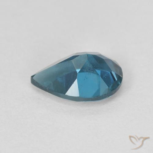 Topazio Blu London naturale da 0.80 ct, Forma a pera, VVS-VS