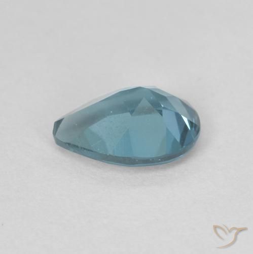 Topazio Blu London naturale da 0.76 ct, Forma a pera, VVS-VS