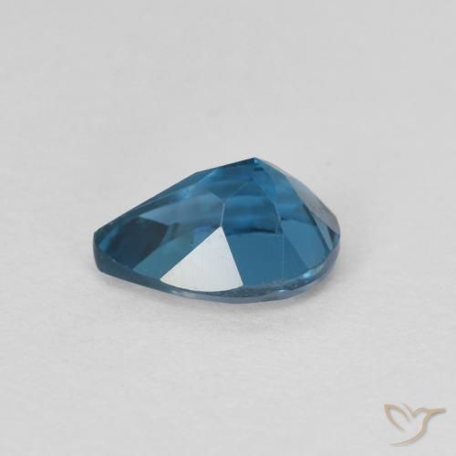 Topazio Blu London naturale da 0.92 ct, Forma a pera, VS