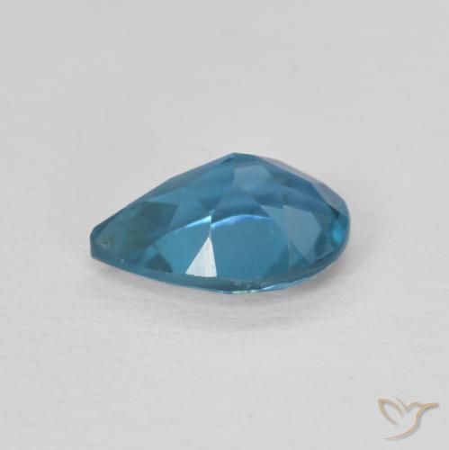 Topazio Blu London naturale da 0.80 ct, Forma a pera, VVS