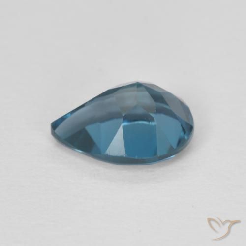 Topazio Blu London naturale da 0.87 ct, Forma a pera, VVS