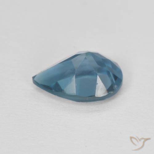 Topazio Blu London naturale da 0.85 ct, Forma a pera, VVS