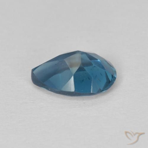 Topazio Blu London naturale da 0.81 ct, Forma a pera, VS