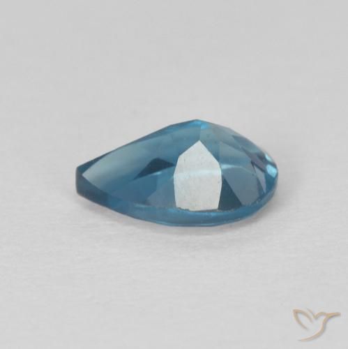 Topazio Blu London naturale da 0.81 ct, Forma a pera, VS