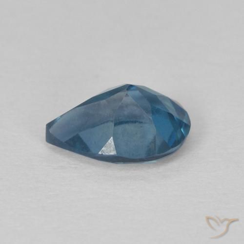 Topazio Blu London naturale da 0.84 ct, Forma a pera, VS