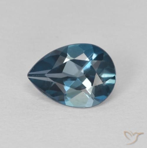 Topazio Blu London naturale da 0.83 ct, Forma a pera, VS