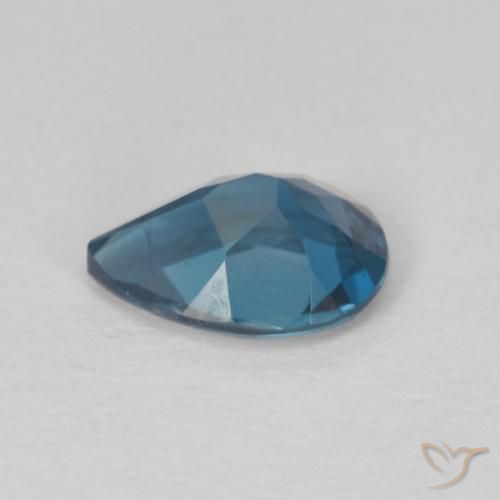 Topazio Blu London naturale da 0.83 ct, Forma a pera, VS