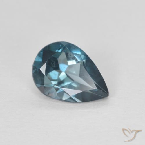 0.83ct Naturale Blu London Topazio, Forma a pera, VVS