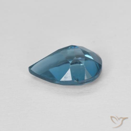 Topazio Blu London naturale da 0.83 ct, Forma a pera, VVS
