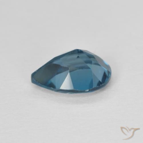Topazio Blu London naturale da 0.85 ct, Forma a pera, VVS
