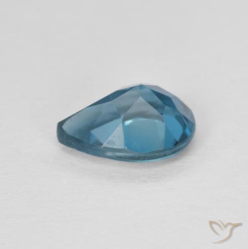 Topazio Blu London naturale da 0.88 ct, Forma a pera, VVS