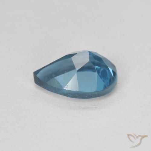 Topazio Blu London naturale da 0.88 ct, Forma a pera, VVS
