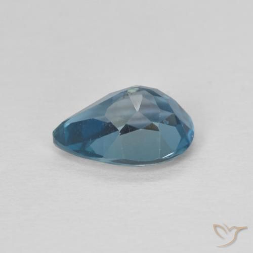 Topazio Blu London naturale da 0.85 ct, Forma a pera, VVS