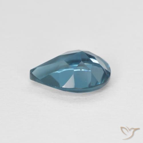 Topazio Blu London naturale da 0.85 ct, Forma a pera, VVS