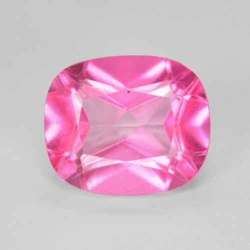 Topazio naturale rosa da 7,28 ct, taglio a cuscino, VVS