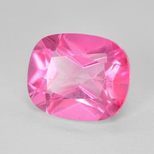 Topazio naturale rosa da 7,28 ct, taglio a cuscino, VVS