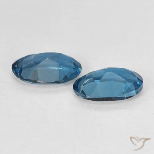 Topazio naturale blu da 0,98 ct, taglio ovale, VVS