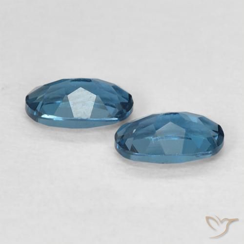Topazio naturale blu da 0,58 ct, taglio ovale, VVS