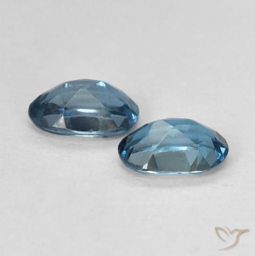 Gemme di Topazio Blu London naturale da 1.08 ct, Ovale, VVS