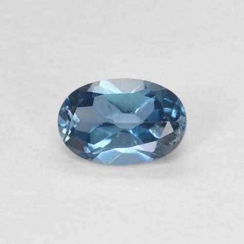 Topazio Blu London naturale da 0.66 ct, Ovale, VS