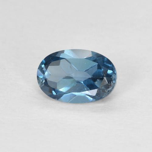 Topazio Blu London naturale da 0.66 ct, Ovale, VS