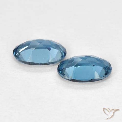 Gemme di Topazio Blu London naturale da 0.99 ct, Ovale, VVS