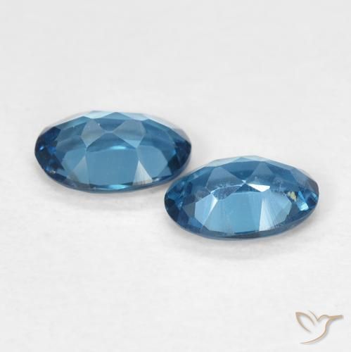 Gemme di Topazio Blu London naturale da 1.05 ct, Ovale, VVS