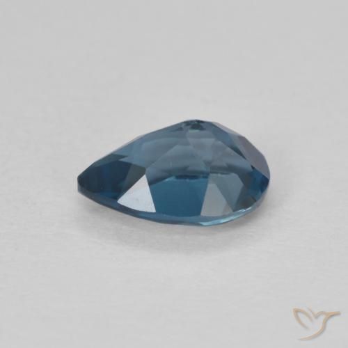 Topazio Blu London naturale da 0.86 ct, Forma a pera, VVS-VS