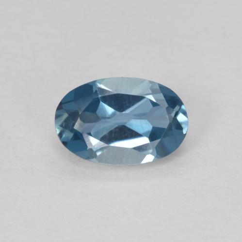 Topazio Blu London naturale da 0.57 ct, Ovale, VVS-VS
