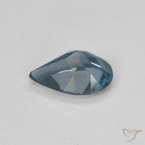 Topazio Blu London naturale da 0.78 ct, Forma a pera, VS