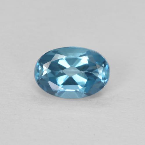 0.59ct Naturale Blu London Topazio, Ovale, VS