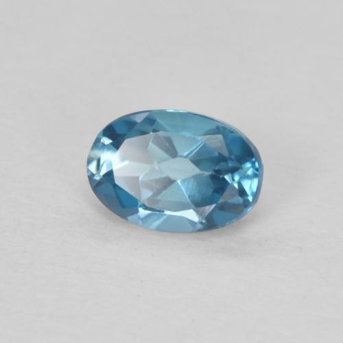 Topazio Blu London naturale da 0.59 ct, Ovale, VS