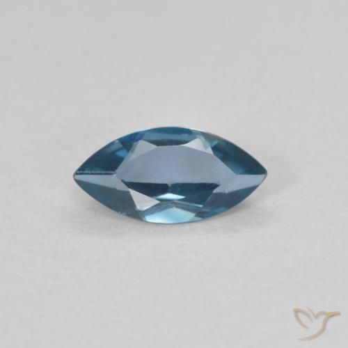 0.46ct Naturale Blu London Topazio, Taglio marquise, VS