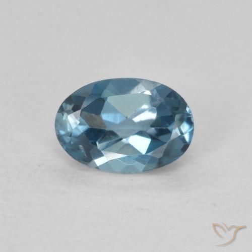 Topazio Blu London naturale da 0.68 ct, Ovale, VS
