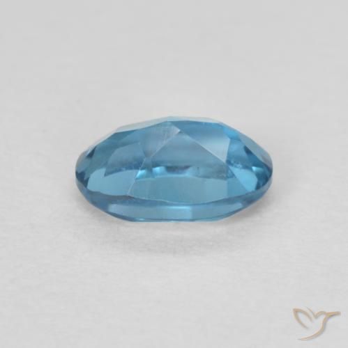 Topazio Blu London naturale da 0.64 ct, Ovale, VVS