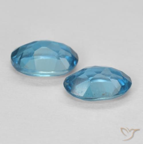 Gemme di Topazio Blu London naturale da 1.17 ct, Ovale, VVS-VS