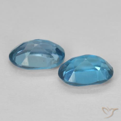 Gemme di Topazio Blu London naturale da 1.14 ct, Ovale, VVS-VS