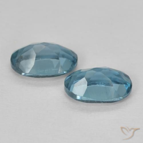 Gemme di Topazio Blu London naturale da 1.18 ct, Ovale, VVS-VS